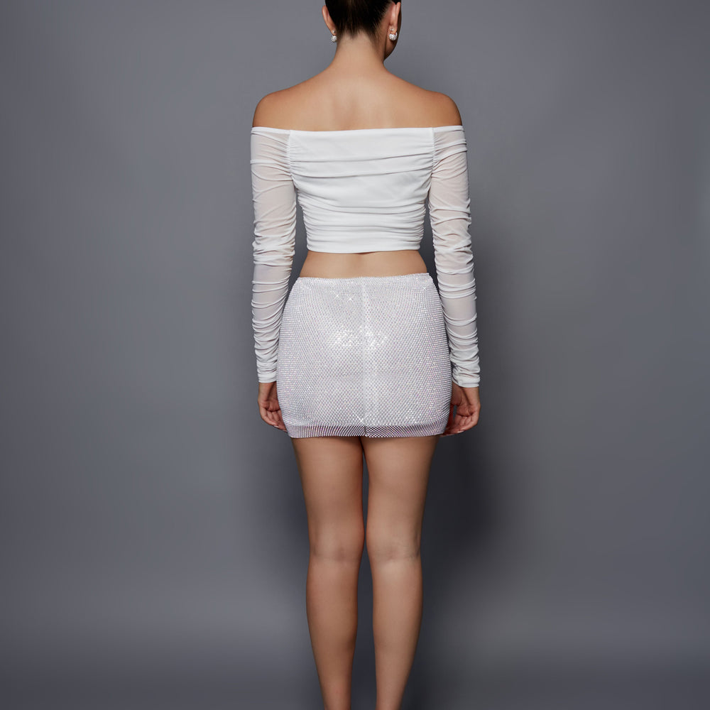 
                  
                    ASTERI ROSE CRYSTAL MINI SKIRT
                  
                